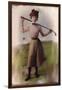 Vintage Lady Golfer-null-Framed Giclee Print