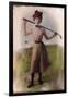 Vintage Lady Golfer-null-Framed Giclee Print