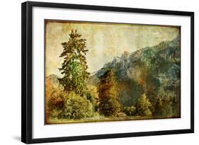 Vintage Landscape-Maugli-l-Framed Art Print
