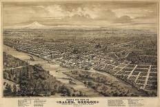 Salem Oregon 1876 Birds Eye View-Vintage Lavoie-Giclee Print