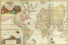 World Map By Gerard Van Keulen-Vintage Lavoie-Giclee Print