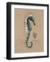 Vintage Linen Seahorse-Regina-Andrew Design-Framed Art Print