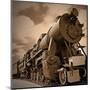 Vintage Locomotive-null-Mounted Art Print