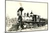 Vintage Locomotive-null-Mounted Premium Giclee Print