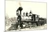 Vintage Locomotive-null-Mounted Art Print