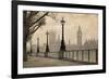 Vintage London Big Ben Thames-null-Framed Art Print