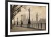 Vintage London Big Ben Thames-null-Framed Art Print