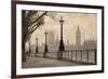 Vintage London Big Ben Thames-null-Framed Art Print