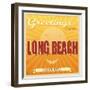 Vintage Long Beach, California Poster-radubalint-Framed Art Print