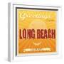 Vintage Long Beach, California Poster-radubalint-Framed Art Print