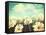 Vintage Look of Summer Daisies in Grass-Sandralise-Framed Stretched Canvas