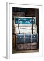 Vintage Luggage Crates, Boxes, Suitcases-f9photos-Framed Art Print