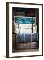 Vintage Luggage Crates, Boxes, Suitcases-f9photos-Framed Art Print