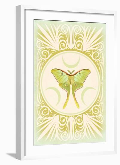 Vintage Luna Moth-null-Framed Art Print