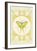 Vintage Luna Moth-null-Framed Art Print