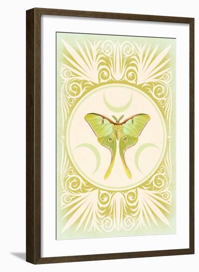 Vintage Luna Moth-null-Framed Art Print