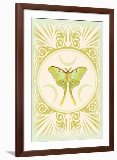 Vintage Luna Moth-null-Framed Art Print