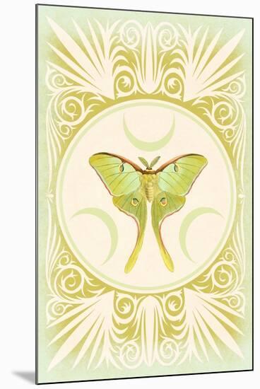 Vintage Luna Moth-null-Mounted Art Print