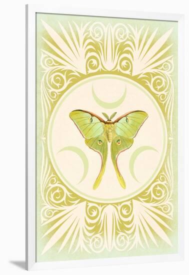 Vintage Luna Moth-null-Framed Art Print