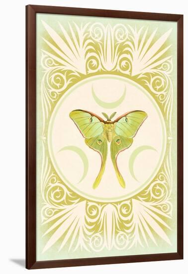 Vintage Luna Moth-null-Framed Art Print