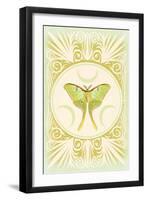 Vintage Luna Moth-null-Framed Art Print