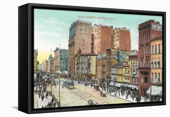 Vintage Main Street, Buffalo-null-Framed Stretched Canvas