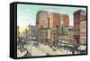 Vintage Main Street, Buffalo-null-Framed Stretched Canvas