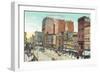 Vintage Main Street, Buffalo-null-Framed Art Print