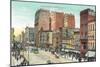 Vintage Main Street, Buffalo-null-Mounted Premium Giclee Print