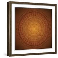 Vintage Mandala Ornament Background-siminitzki-Framed Art Print