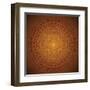 Vintage Mandala Ornament Background-siminitzki-Framed Art Print