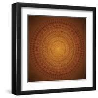 Vintage Mandala Ornament Background-siminitzki-Framed Art Print