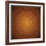 Vintage Mandala Ornament Background-siminitzki-Framed Art Print