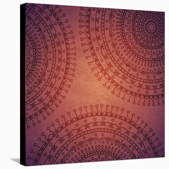 Vintage Mandala Ornament Background-siminitzki-Stretched Canvas