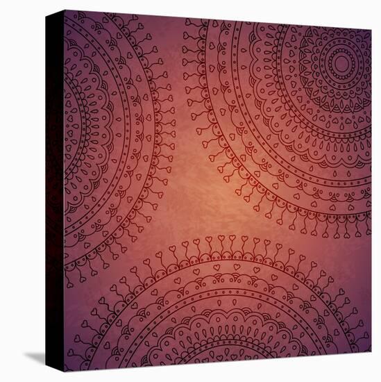 Vintage Mandala Ornament Background-siminitzki-Stretched Canvas