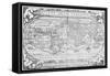 Vintage Map 3-null-Framed Stretched Canvas