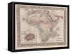 Vintage Map of Africa with the Island of St. Helena inset from Mitchell's new general atlas, 1863-American School-Framed Stretched Canvas