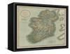 Vintage Map of Ireland-John Cary-Framed Stretched Canvas