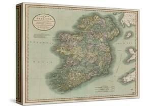 Vintage Map of Ireland-John Cary-Stretched Canvas