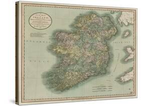 Vintage Map of Ireland-John Cary-Stretched Canvas