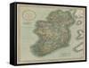 Vintage Map of Ireland-John Cary-Framed Stretched Canvas