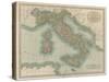 Vintage Map of Italy-John Cary-Stretched Canvas