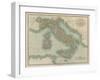 Vintage Map of Italy-John Cary-Framed Art Print