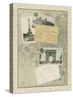 Vintage Map of Paris-Vision Studio-Stretched Canvas