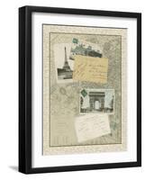 Vintage Map of Paris-Vision Studio-Framed Art Print