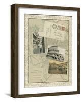 Vintage Map of Rome-Vision Studio-Framed Art Print