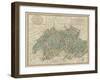 Vintage Map of Switzerland-John Cary-Framed Art Print