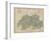 Vintage Map of Switzerland-John Cary-Framed Art Print