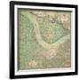 Vintage Map of the Bordeaux Region of France and its Environs-null-Framed Giclee Print