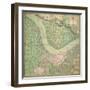 Vintage Map of the Bordeaux Region of France and its Environs-null-Framed Giclee Print